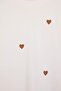 تي شيرت إكرو مطرز بقلب وياقة دائرية عادية وأكمام قصيرة 100% قطن محبوك TWOSS26TS00358 - 4