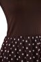 Kahverengi 2'li T-shirt'lü Puantiyeli A-line Asimetrik Yaka Midi Astarlı Örme Elbise TWOSS26EL01219 - 7