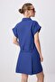 Navy Blue Belt Pack Short / Mini Woven Shirt Dress Twoss26El00517 - 4
