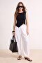 Siyah Fitted/Vücuda Oturan Kayık Yaka Düğmeli Crop Yumuşak Örme Bluz TWOSS26BZ00153 - 2