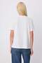Ekru Düz Oversize Bisiklet Yaka Bağlama Detaylı Uzun Yumuşak Örme T-Shirt TWOSS26TS00269 - 4
