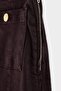 Kahverengi Düğme Detaylı Orta Esnek Yüksek Bel Wide Leg Jeans TWOSS26JE00166 - 2