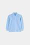 Blue 100% Cotton Boys' Plain/Basic Crew Neck Polo Collar Knitted School T-Shirt Tkdaw27Ts00005 - 4