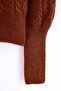 Tan Soft Textured Hair Braided Knitwear Sweater Twoaw21Kz0109 - 7