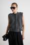 Anthracite Soft Textured Thick Belt Detailed Regular Vest Twoaw27Ye00004