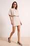 Taş Bodycon Yarasa Kol Kısa Kollu Mini Paper Touch Örme elbise TWOSS26EL00780 - 2
