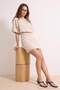 Taş Bodycon Yarasa Kol Kısa Kollu Mini Paper Touch Örme elbise TWOSS26EL00780