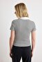 Ecru Striped Fitted Polo Neck Camisole Knitted Blouse Twoaw27Bz00076 - 4