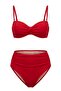 Red Coated Chlorine & Water Resistant Long Lasting Lycra ®   Xtra Life Bikini Set Tbess26Bt00137 - 5