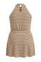 Çok Renkli Örme Büyük Beden Elbise TBBSS26AH00318 - 3