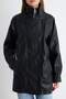 Siyah Oversize Kalıp Beli Ayarlanabilir Suni Deri Ceket Mont TWOAW27MO00047 - 4