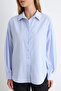 Blue Striped Oversize / Wide Fit Woven Shirt TWOSS23GO00144 - 3
