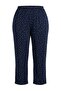 Lacivert Puantiyeli Ayıcık Patchli Yumuşak Tuşe Kışlık Örme Pijama Takımı TBBAW27AI00024 - 9
