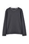 Smoked Regular/Normal Cut Textured Basic Sweatshirt Tmnaw26Sw00069 - 4