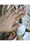 Star Model Zircon Stone Gold Women's Ring - 2