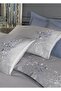 Alya Embroidered Duvet Cover Set - Gray - 3