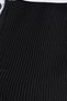 Women's Slim Fit Short Sleeve Ribbed Look Black Polo Neck T-Shirt - 5
