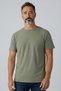Men's Green Stripe Detailed Crew Neck Crepe T-Shirt - 2