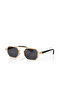 Uv400 Protection Metal Frame Plastic Handle Unisex Sunglasses Gold Black Color Plg-2102C4 - 4