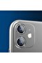 واقي عدسة الكاميرا من سلسلة ستون دايموند 9h متوافق مع هاتف iPhone 11 / 12 / 12 Mini باللون الفضي - 2