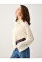 Off-White Loose-Fit Halter Neck Long-Sleeve Knitted Blouse - 3