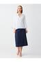 Off-White Loose Shirt Collar Linen Blouse - 2