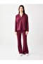 Burgundy Long Sleeve Hooded Knitted Sweatshirt - 2
