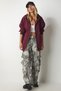 Women's Burgundy Hooded Zippered Oversize Sweatshirt UB00124 - 8
