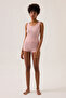 X Ece Pink Modal Fabric Strappy Shorts Pajama Set Ribbed Pj3 - 2