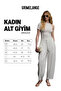 Grazia Women's Soft Textured Woven Fabric Balloon Leg Ecru Trousers - 6