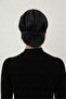 Black Instant Turban Hijab with Bun, Suitable for Medical Use - 6