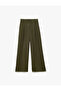 High Waist Palazzo Trousers with Pleated Detail and Pockets - 3