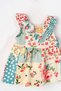 Nk Baby Girl Floral Printed Tights Set 1-4 Years Ecru - Blue - 3