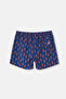 Navy Blue Seahorse Patterned Short Swim Shorts - 7