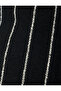 Black Striped Wide-Leg Pants - 7