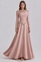 Pearl Embellished Crepe Hijab Evening Dress Pudra 1691 - 4