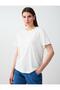White Short Sleeve Crew Neck Modal Knitted T-Shirt