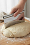 Measuring Dough Cutter and Countertop Scraper Spatula Stainless Steel Bread and Pastry Cutting Tool - 4