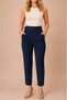 Slim Carrot Leg Belted Women's Trousers – Timeless Elegance, Maximum Comfort, Modern Silhouette - 5