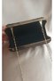 Women's Brown Special Design Pleated Model Chain Evening Dress Bag, Wedding Invitation Engagement Clutch Portfolio Bag - 3