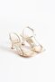 Women's Gold Heeled Sandals Tr12My06D - 4
