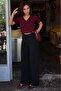 Black Premium High Waist Pleated Trousers Mg2717 - 6