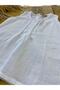 Pleated White Natural Girl's Blouse - 2