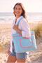 Alia Beach Towel 100% Cotton 76X216- Blue - 4