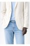 Off-White Color Linen Blend Jacket - 4