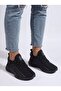 Black Unisex Walking Lightweight Knit Shoes - 4