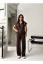 Women's Modal Fabric Parachute Detailed Zippered Vest Double Set - 2