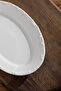 4463 Liana 2-Piece Porcelain Boat Plate Set - Oval Breakfast Serving Set 20cm - 2