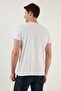 Text Printed Crew Neck 100% Cotton Slim Fit T Shirt Men's T Shirt 541ıtıt - 6