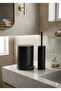 System Cleaning Elegant Bathroom Set Black 2 Pieces / Trash Can And Brush Holder Set / Black Bathroom Set - 5